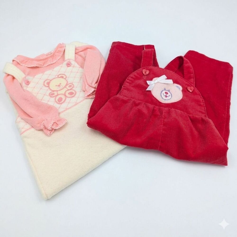 Vintage Baby Girl 80s 90s Made in USA Clothes Bundle Carter’s Health-tex 9-12M